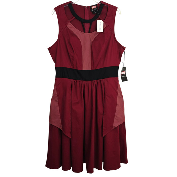 Her Universe Marvel Wanda Maximoff Scarlet Witch Swing Dress Size XL Pockets New - Picture 2 of 14